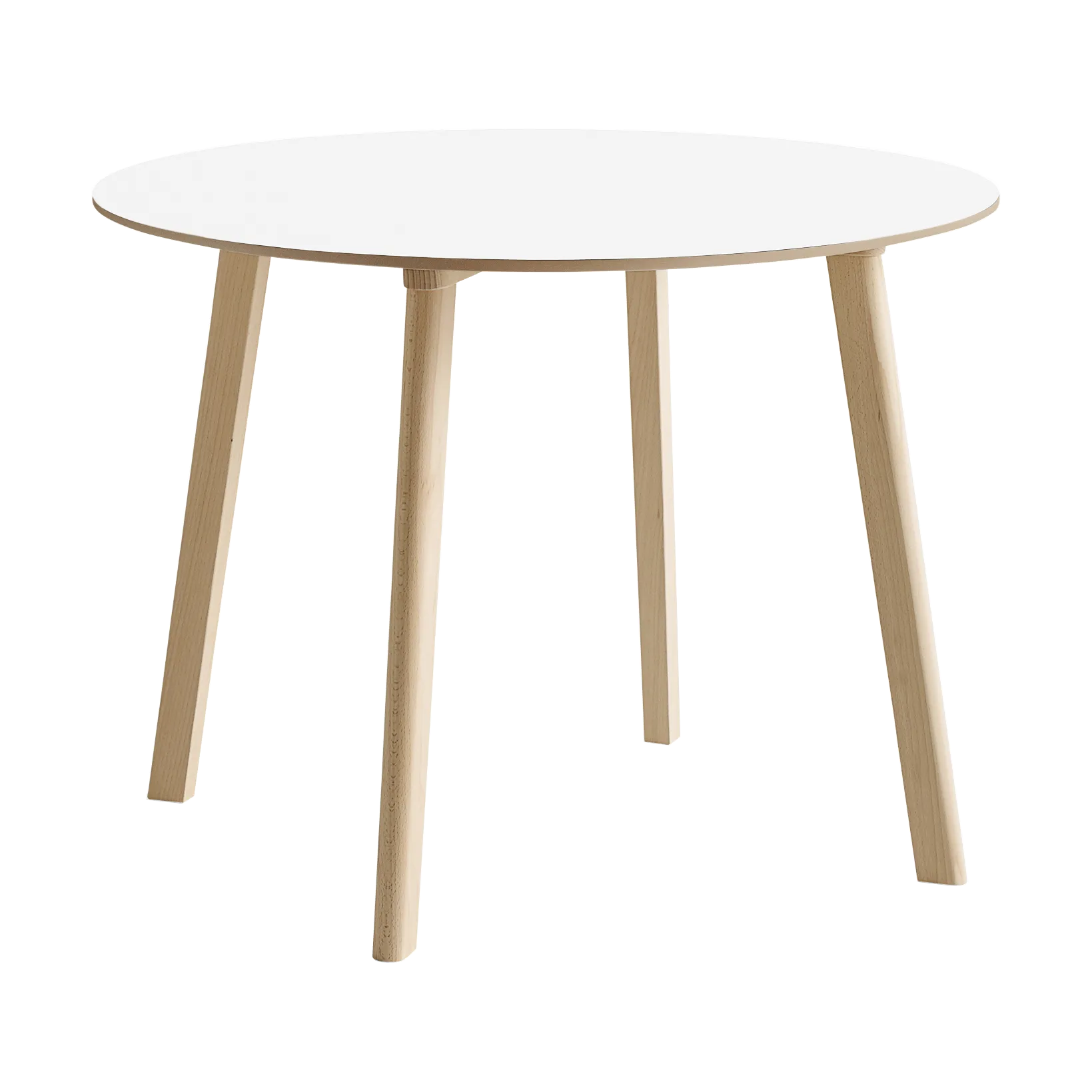 CPH220 Deux 2.0 bord Ø98 cm, Pearl white-untreated beech HAY