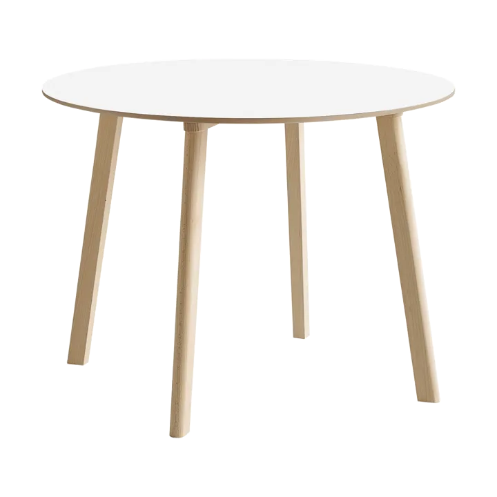 CPH220 Deux 2.0 bord Ø98 cm - Pearl white-untreated beech - HAY