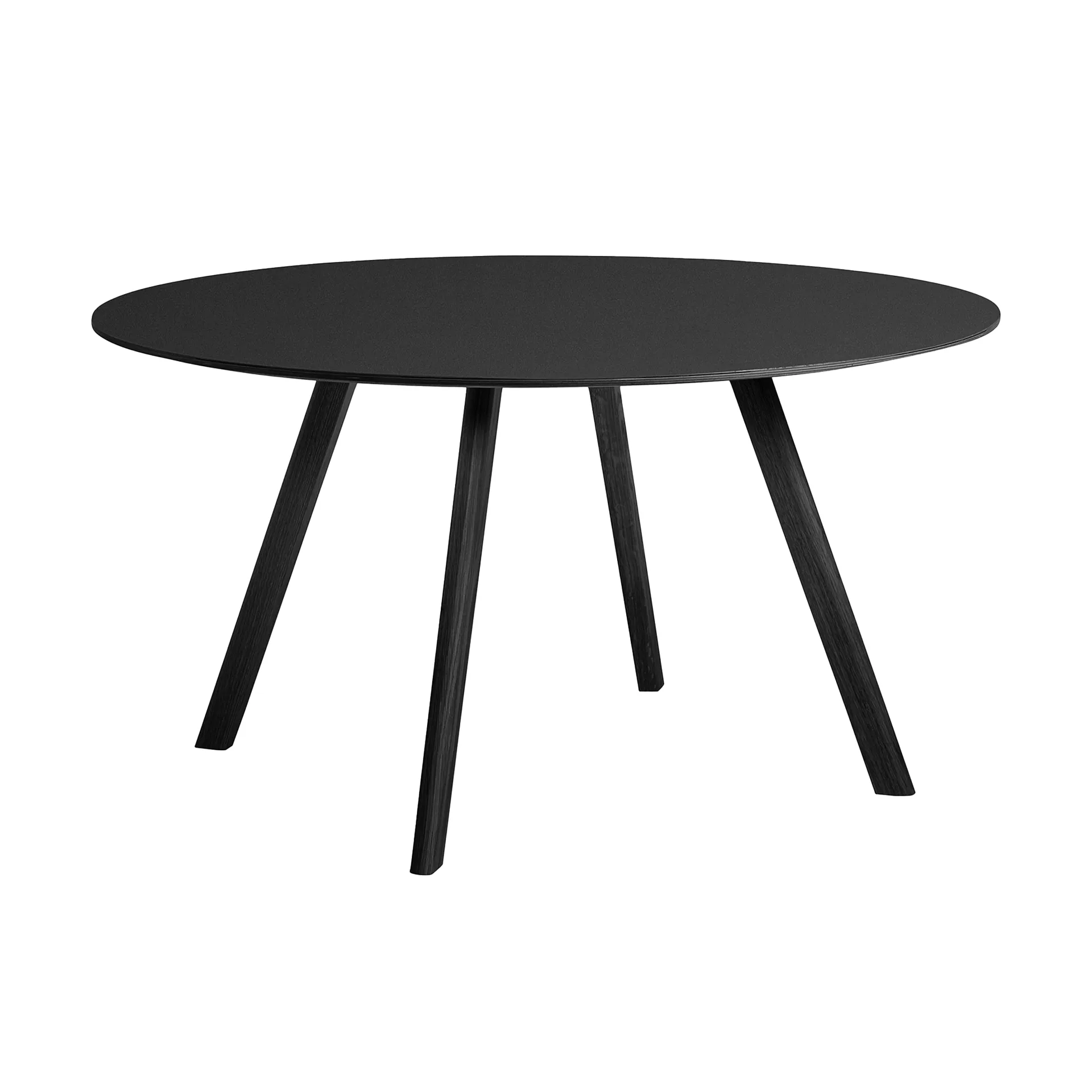 HAY CPH25 2.0 spisebord Ø140 cm Black laminate-black lacquered oak