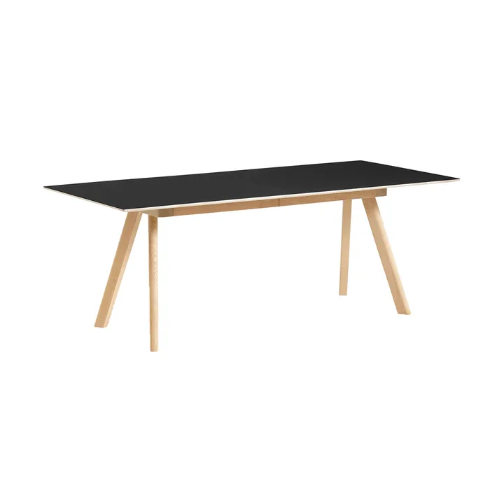 CPH30 2.0 Extendable spisebord 90x200 cm - Black linoleum-lacquered oak - HAY