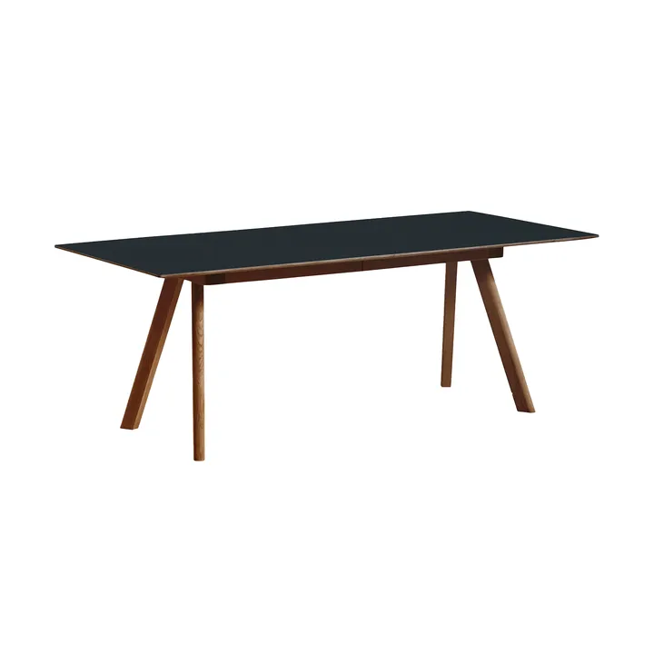CPH30 2.0 Extendable spisebord 90x200 cm - Black linoleum-walnut - HAY