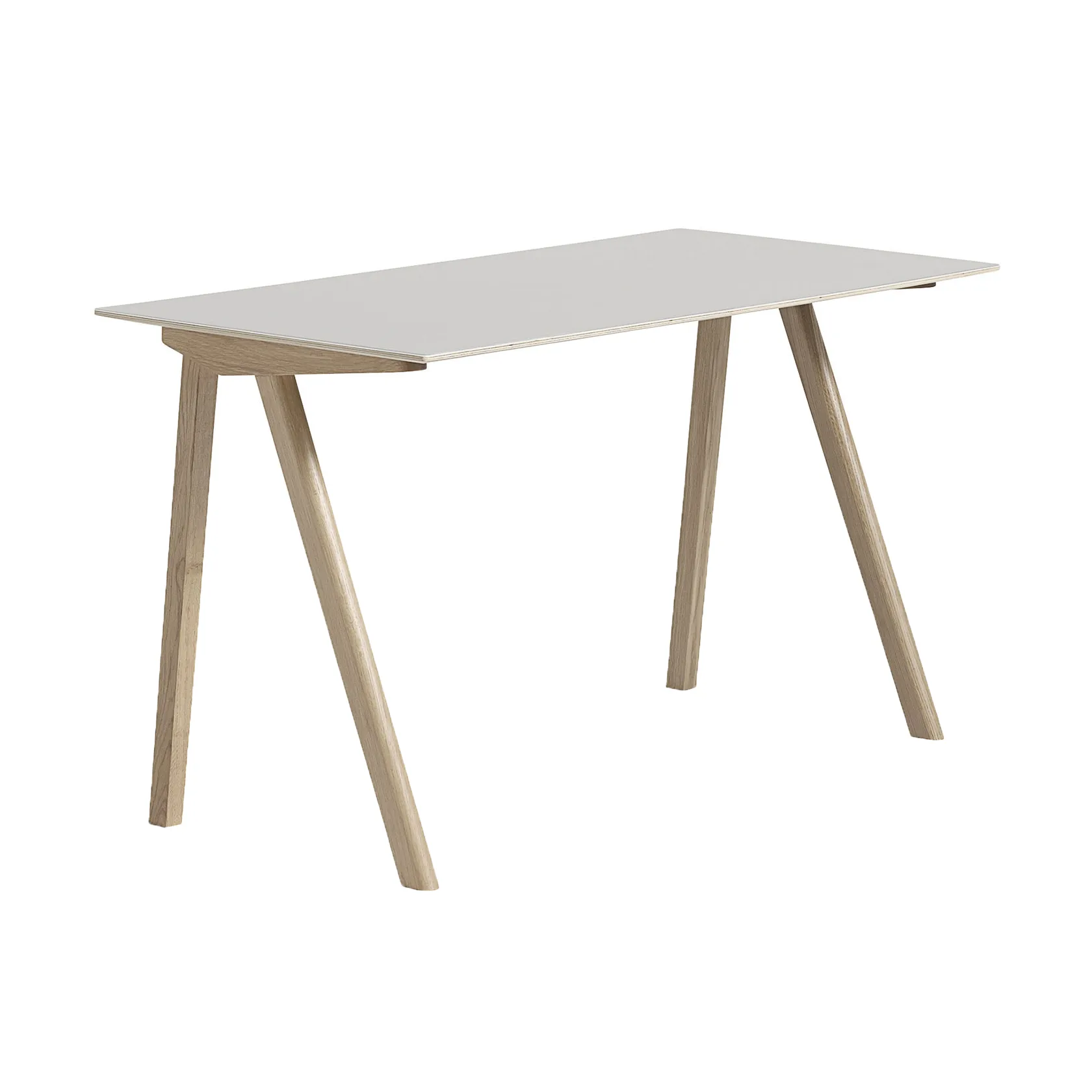 CPH90 2.0 skrivebord 65x130 cm, Off white linoleum-lacq. oak HAY