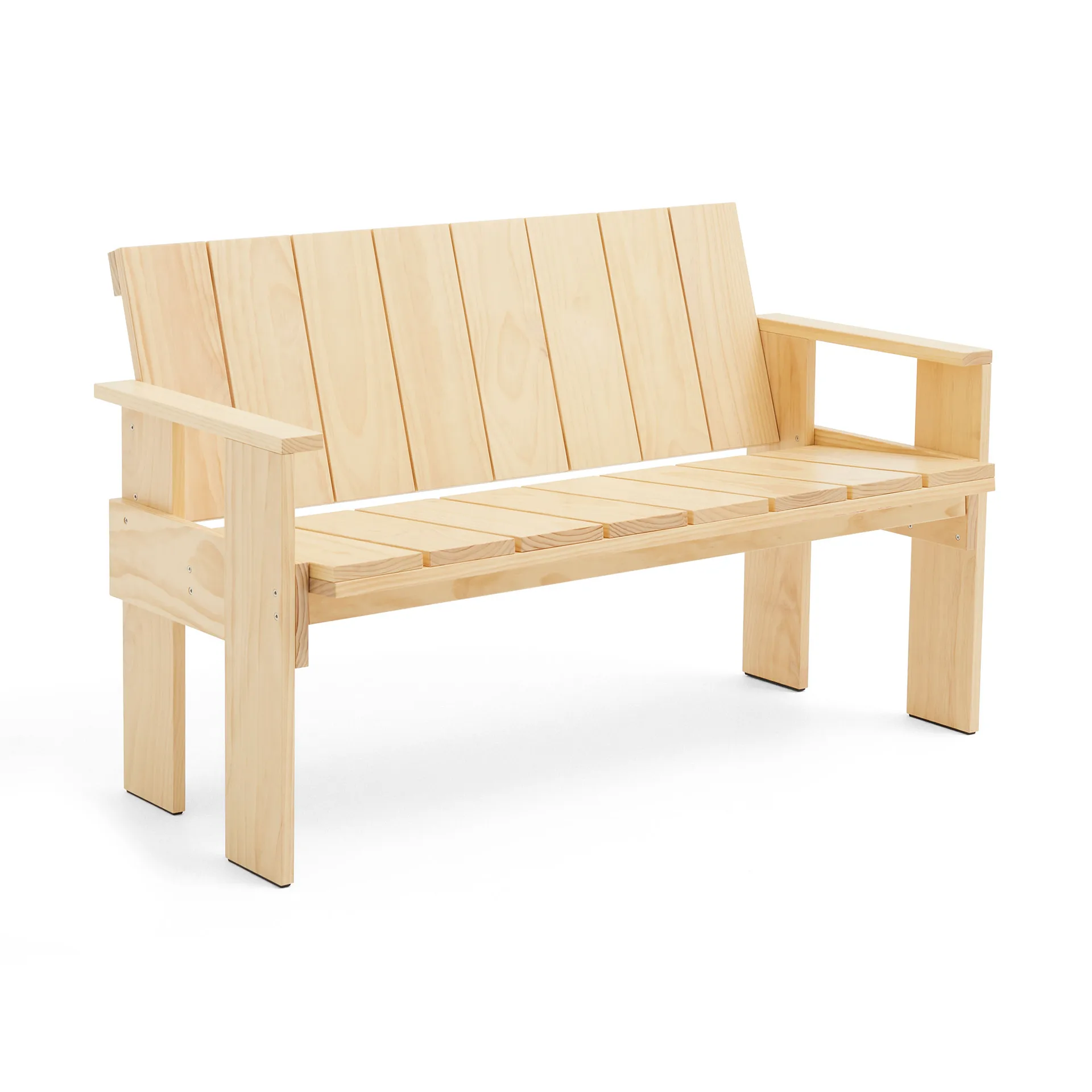 Crate Dining Bench bænk lakeret fyrretræ, Klar HAY