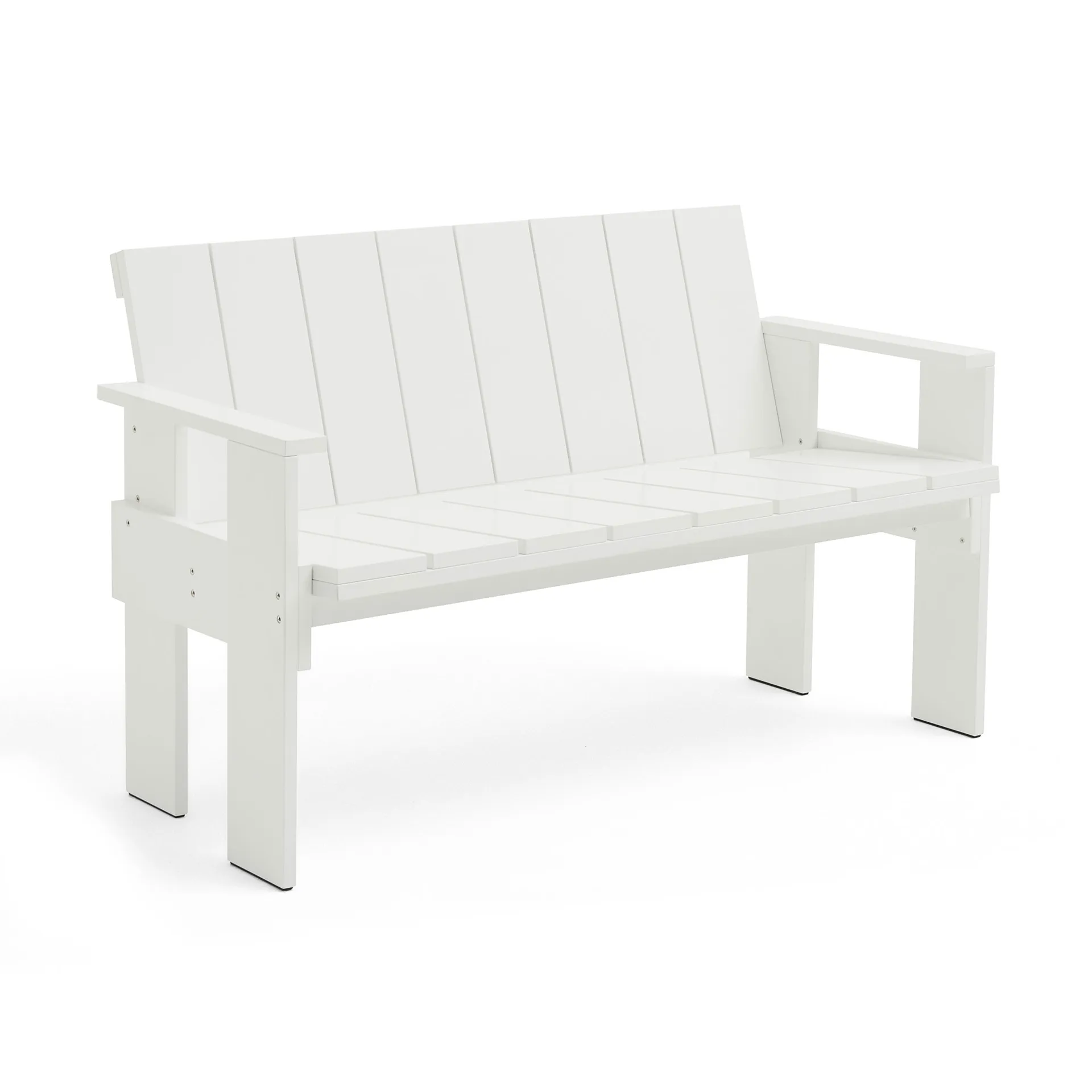Crate Dining Bench bænk lakeret fyrretræ, White HAY