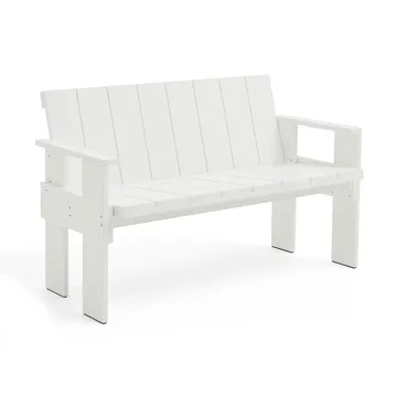 Crate Dining Bench bænk lakeret fyrretræ - White - HAY