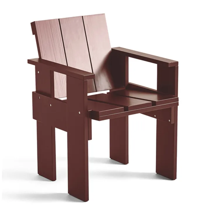 Crate Dining Chair stol med armlæn - Iron red - HAY