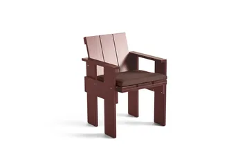 Crate Dining Chair stol med armlæn - Iron red - HAY