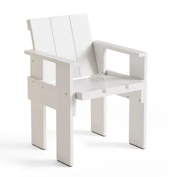 Crate Dining Chair stol med armlæn - White - HAY