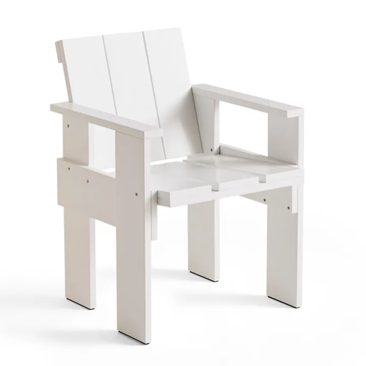 Crate Dining Chair stol med armlæn - White - HAY