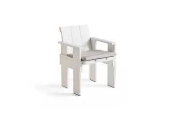 Crate Dining Chair stol med armlæn - White - HAY