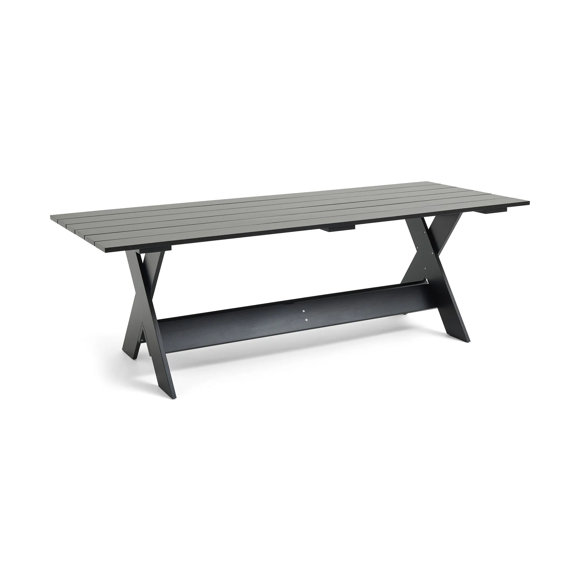 Crate Dining Table bord 230x89,5 cm lakeret fyrretræ, Black HAY
