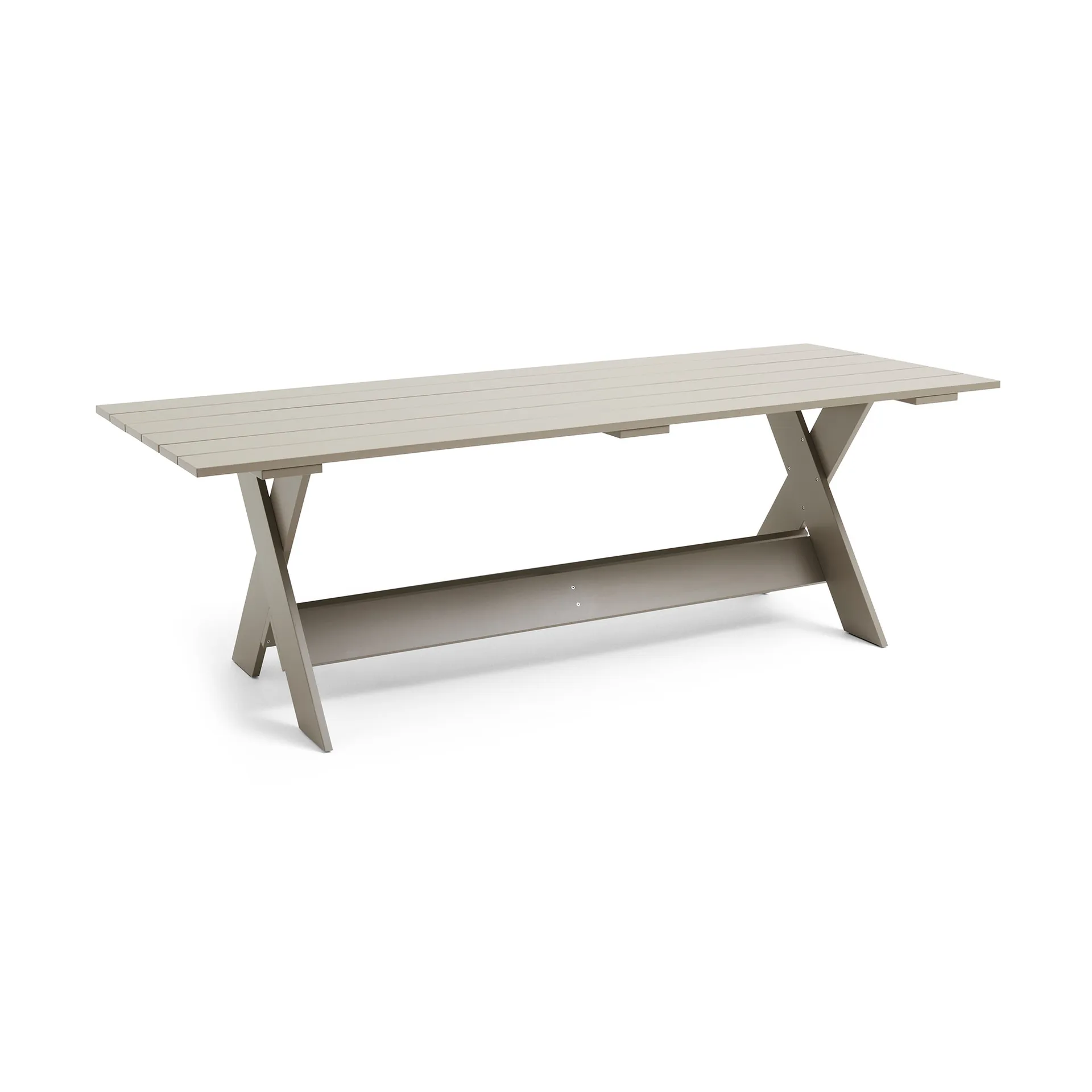 Crate Dining Table bord 230x89,5 cm lakeret fyrretræ, London fog HAY