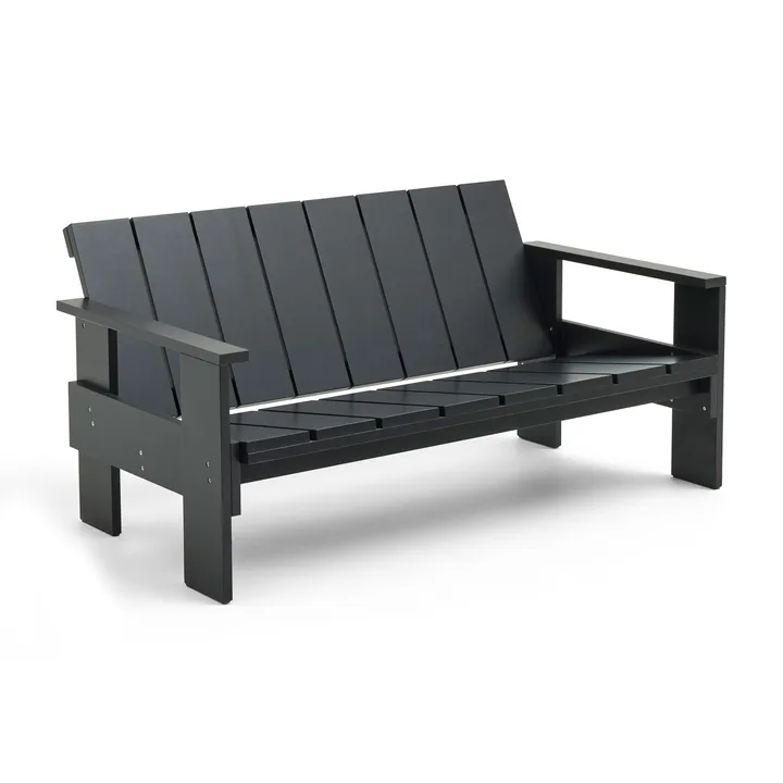 Crate Lounge sofa lakeret fyrretræ - Black - HAY