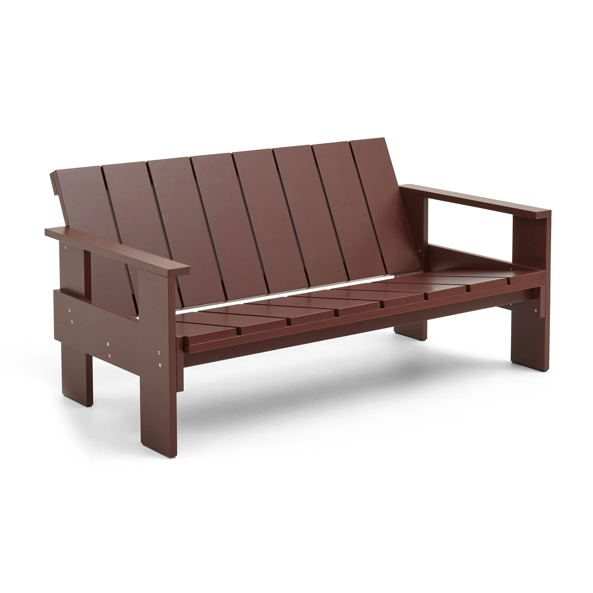 Crate Lounge sofa lakeret fyrretræ, iron red HAY