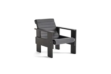 Crate loungestol lakeret fyrretræ - Black - HAY