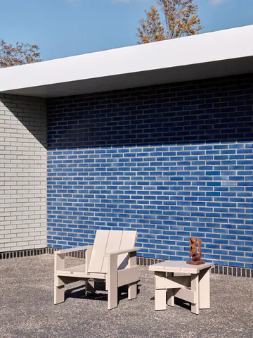 Crate loungestol lakeret fyrretræ - London fog - HAY