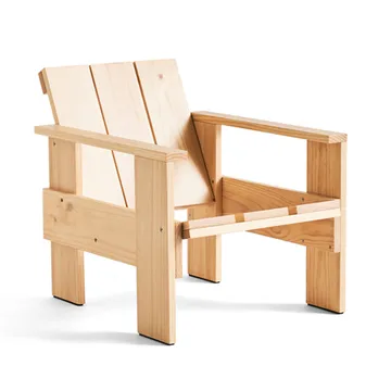 Crate loungestol lakeret fyrretræ - Natural - HAY