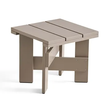 Crate Low Table bord 45x45x40 cm lakeret fyrretræ - London fog - HAY