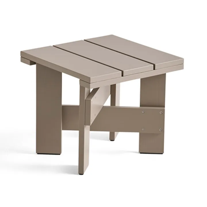 Crate Low Table bord 45x45x40 cm lakeret fyrretræ - London fog - HAY