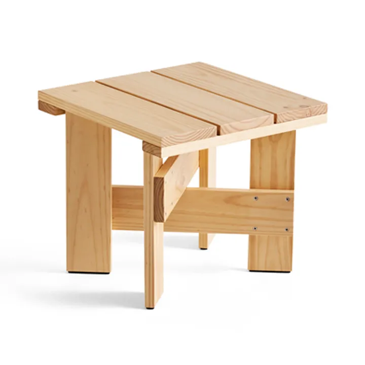 Crate Low Table bord 45x45x40 cm lakeret fyrretræ - Water-based lacquered pinewood - HAY