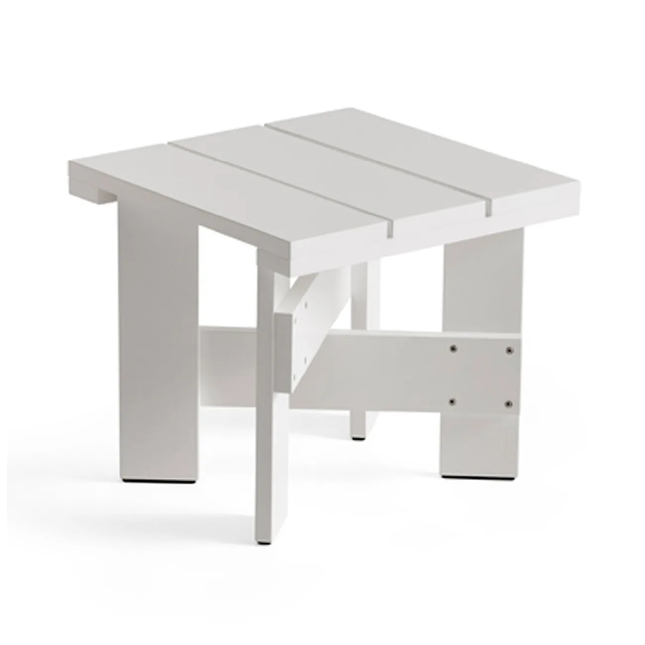 Crate Low Table bord 45x45x40 cm lakeret fyrretræ, White HAY