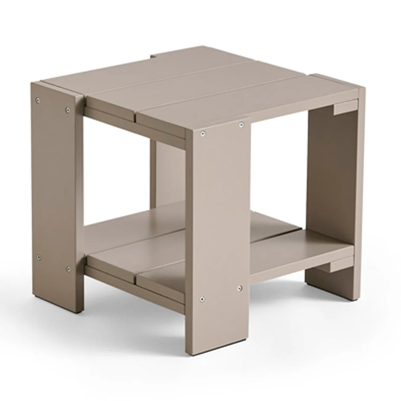 Crate Side Table bord 49,5x49,5x45 cm lakeret fyrretræ, London fog HAY