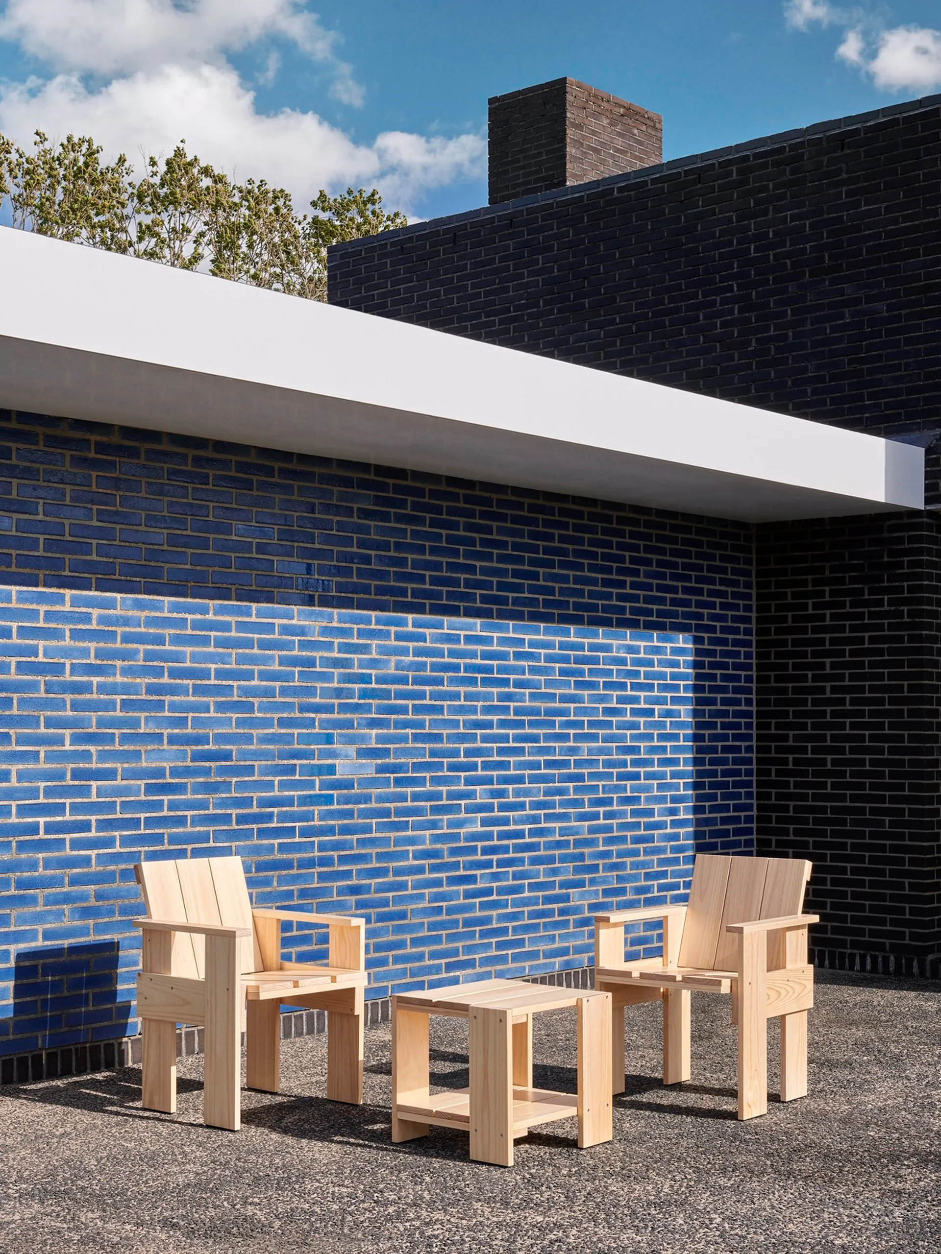 Crate Side Table bord 49,5x49,5x45 cm lakeret fyrretræ, Water-based lacquered pinewood HAY