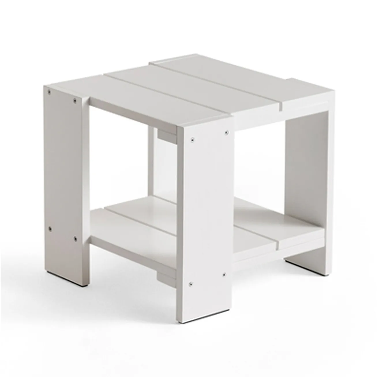 Crate Side Table bord 49,5x49,5x45 cm lakeret fyrretræ, White HAY