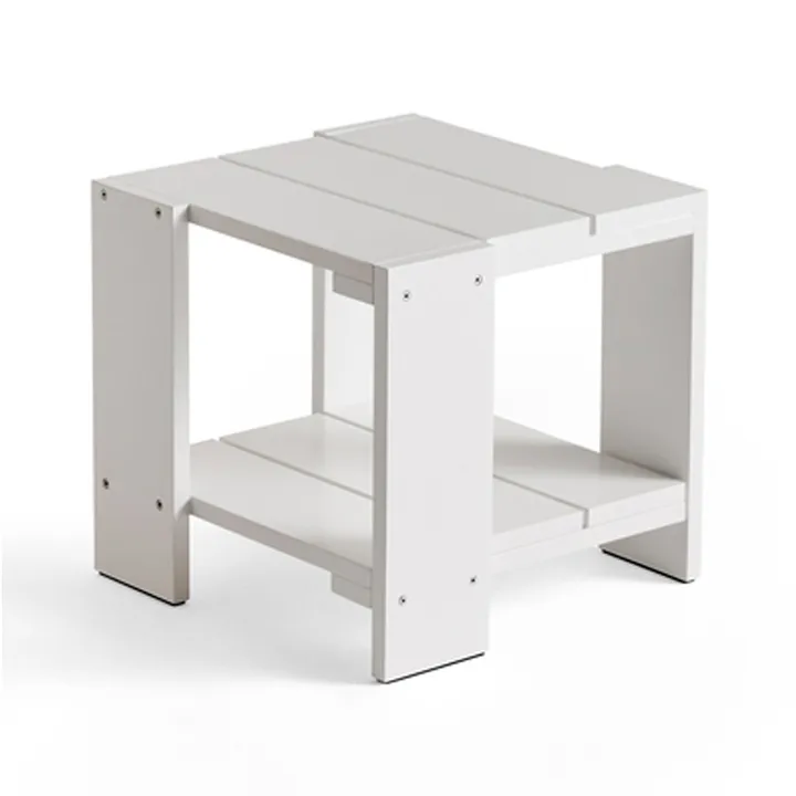 Crate Side Table bord 49,5x49,5x45 cm lakeret fyrretræ - White - HAY