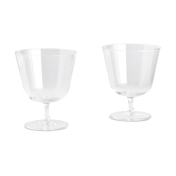 Curve Stem drikkeglas 2-pak - Clear - HAY
