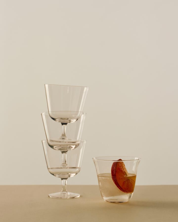 Curve Stem drikkeglas 2-pak, Clear HAY