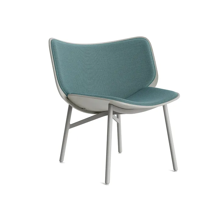 Dapper loungestol - Aqua-dusty grey eg-grå stel - HAY