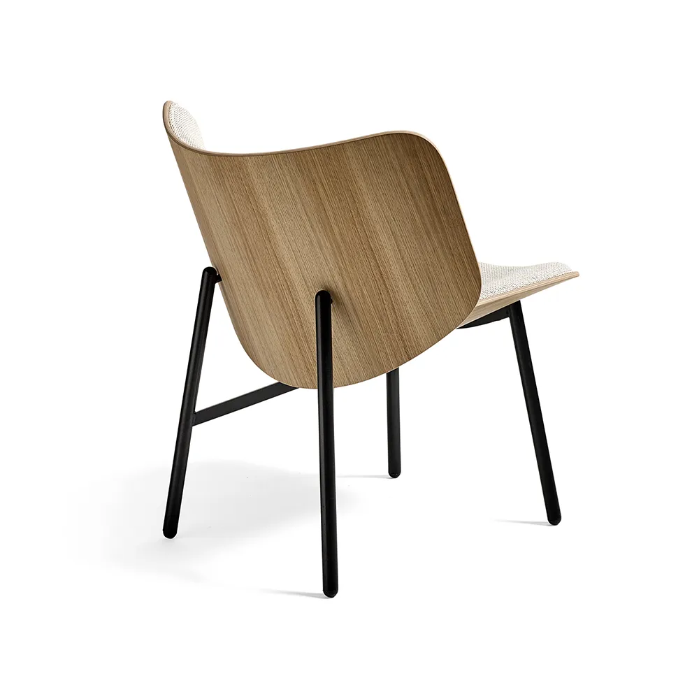 Dapper loungestol, Coda 100 white-eg-sort stel HAY