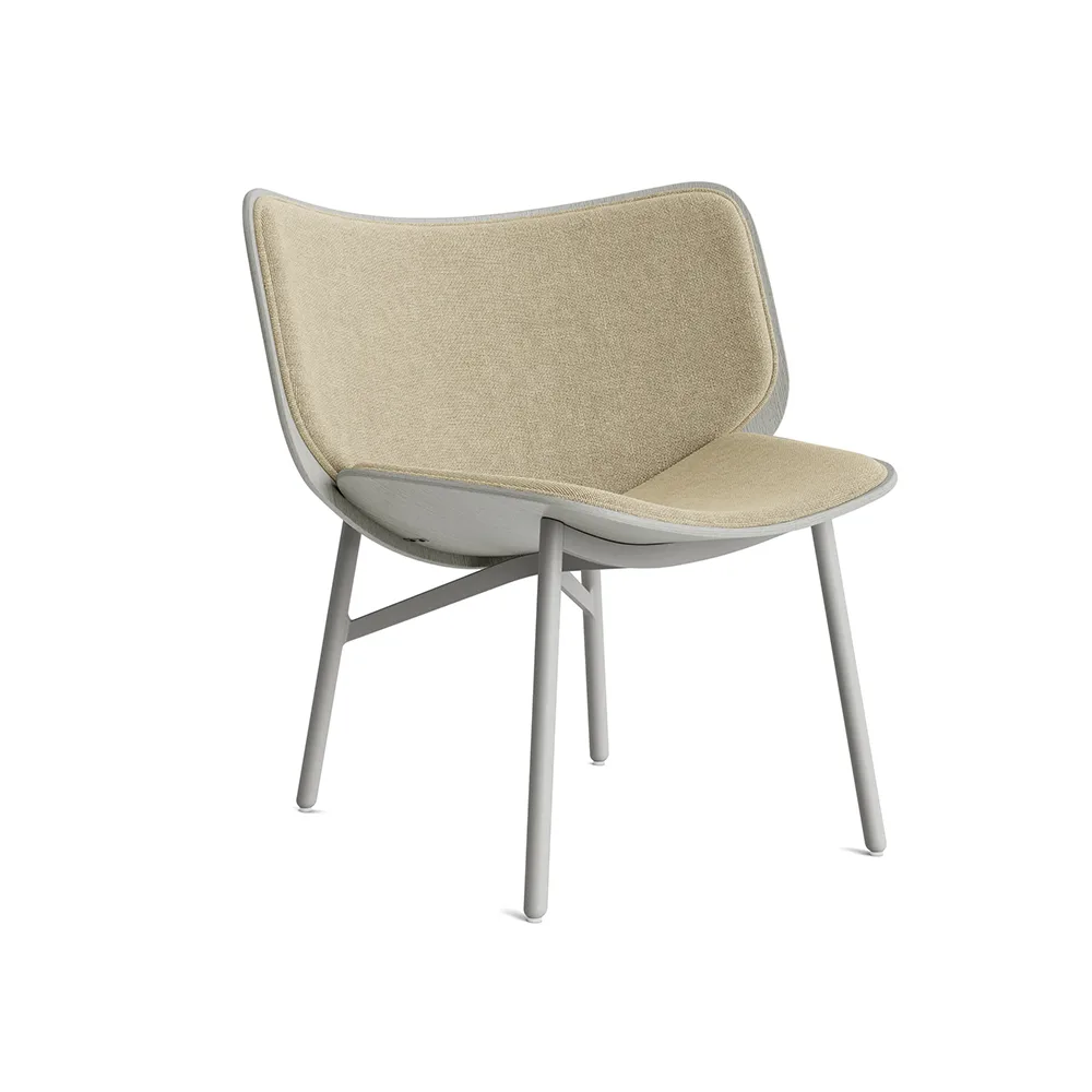 Dapper loungestol, Linen dark beige-dusty grey eg-grå stel HAY