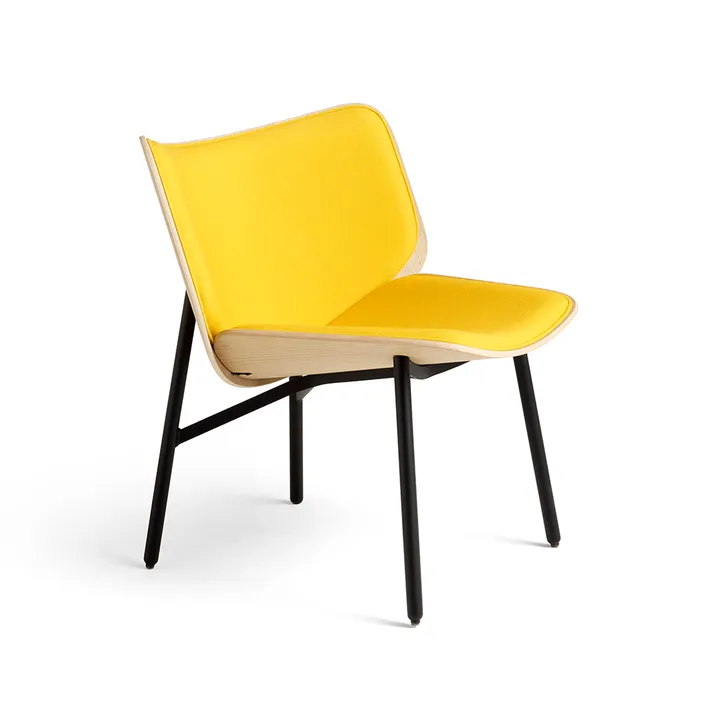 Dapper loungestol - Steelcut trio 446 yellow-eg-sort stel - HAY