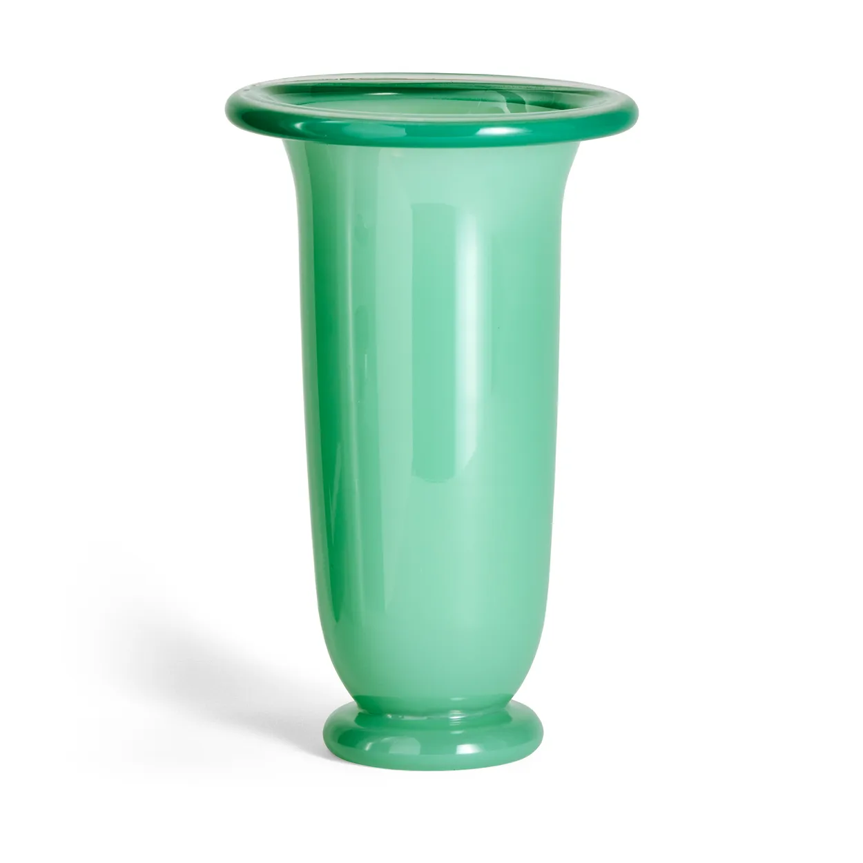 HAY Empire vase Large Green-dark green rim