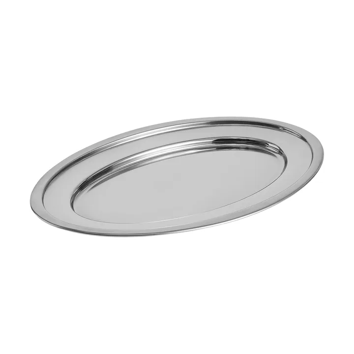 Essential Steel serveringsfad - Rustfrit stål, ovalt, Large - HAY