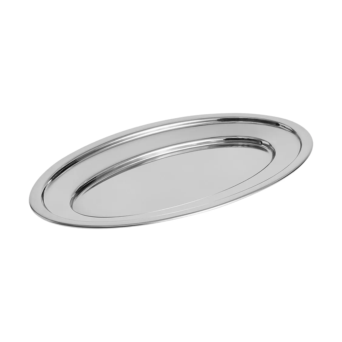 Essential Steel serveringsfad, Rustfrit stål, ovalt, medium HAY