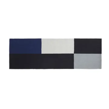 Ethan Cook Flat Works tæppe 80x250 cm - Black/Blue - HAY