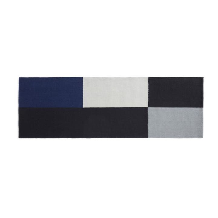 Ethan Cook Flat Works tæppe 80x250 cm - Black/Blue - HAY