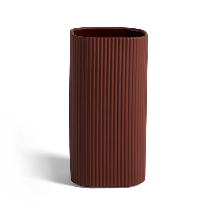 Facade vase 22 cm - Dark terracotta - HAY