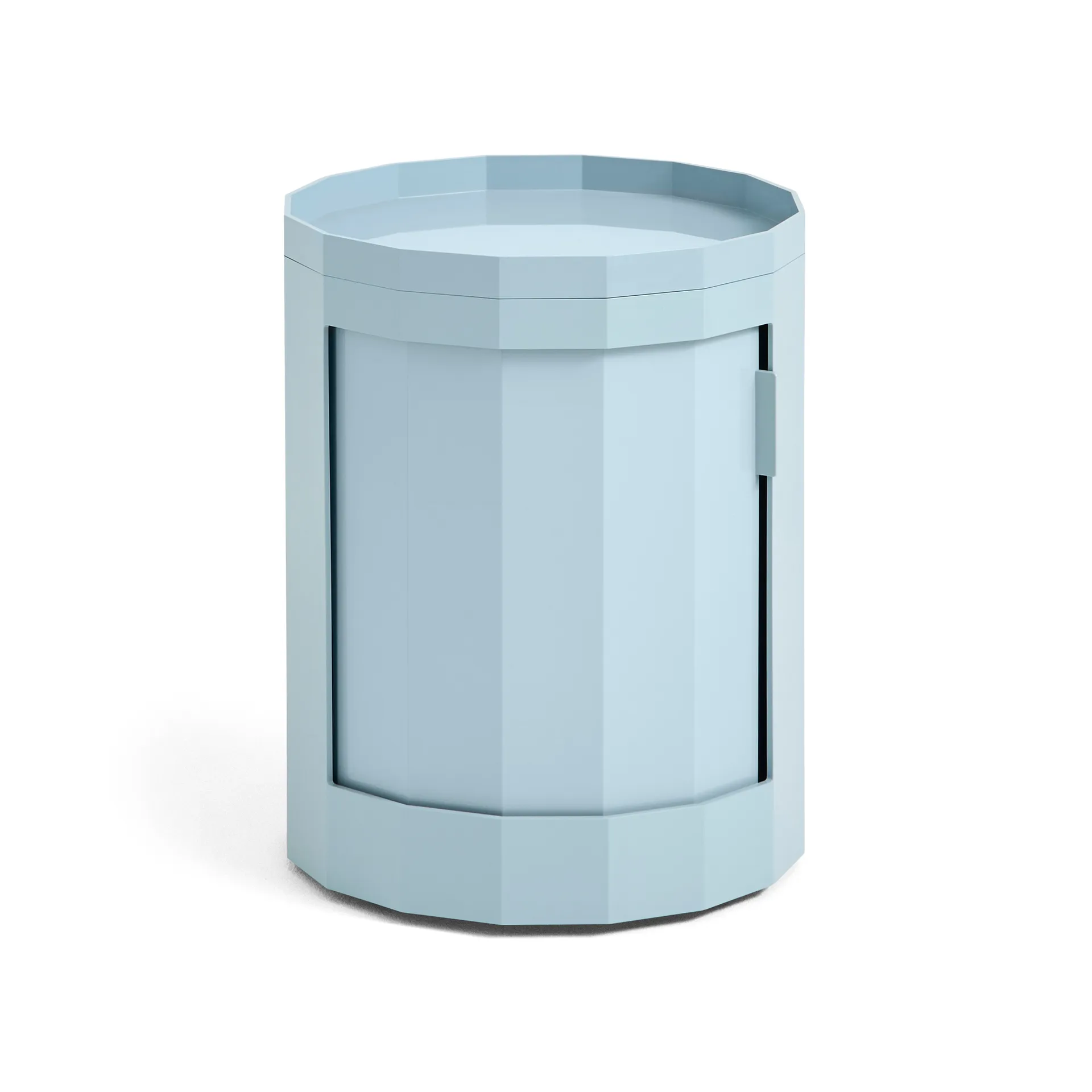 Facet Cabinet low sidebord fødder/hjul 49 cm, Misty blue HAY