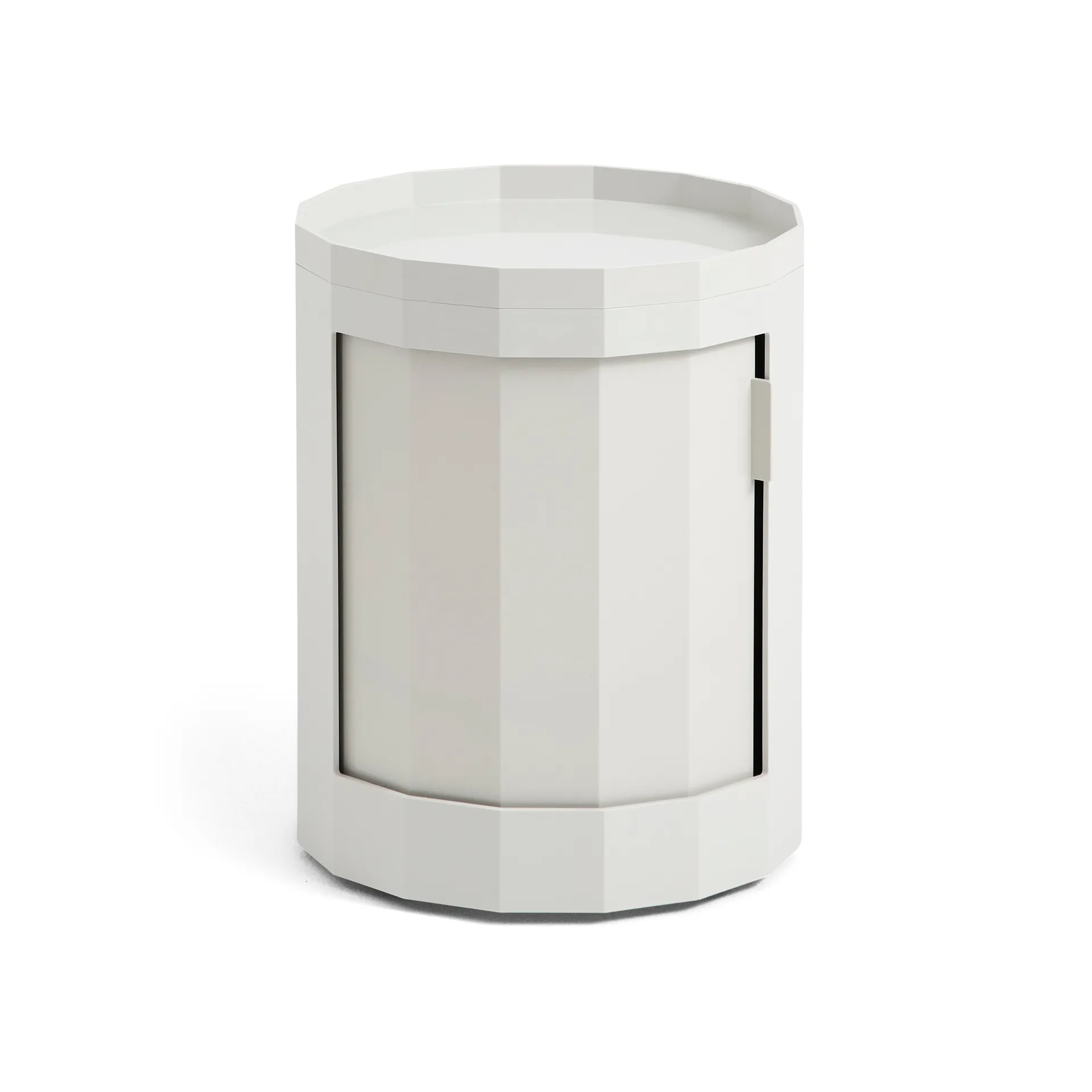 Facet Cabinet low sidebord fødder/hjul 49 cm, Misty grey HAY