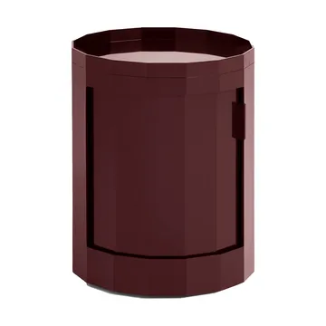 Facet Cabinet low sidebord med fødder/hjul 49 cm - Burgundy - HAY