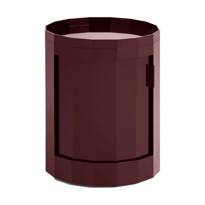 Facet Cabinet low sidebord med fødder/hjul 49 cm - Burgundy - HAY