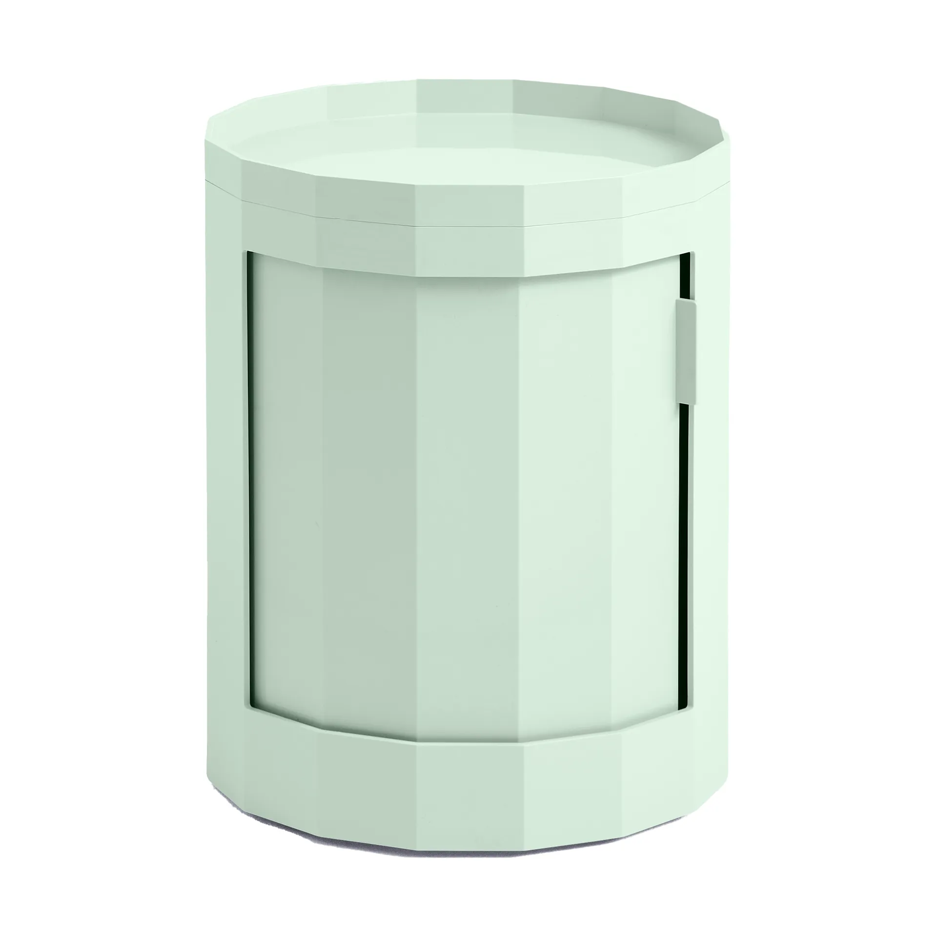 Facet Cabinet low sidebord med fødder/hjul 49 cm, Soft mint HAY