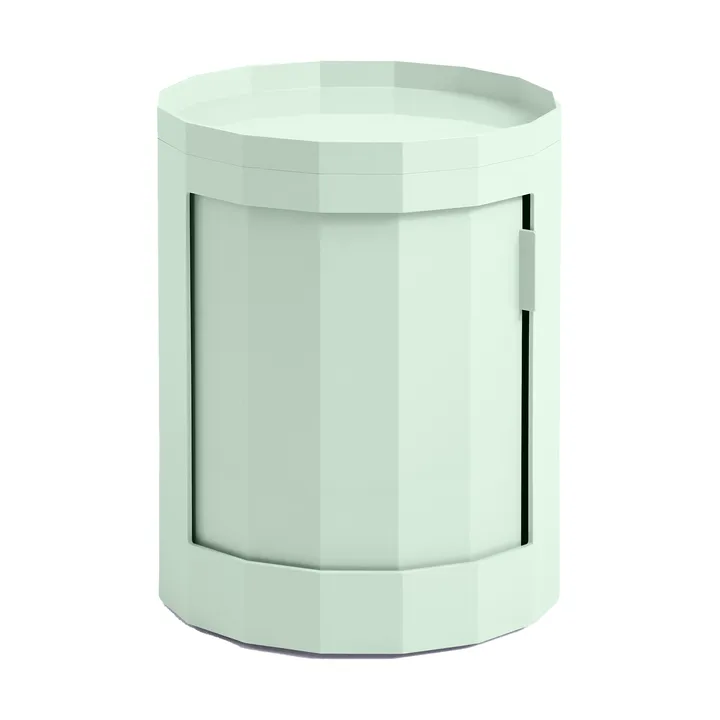Facet Cabinet low sidebord med fødder/hjul 49 cm - Soft mint - HAY