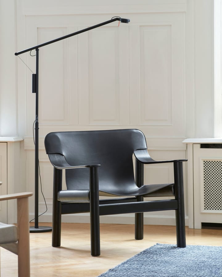 Fifty-Fifty floor gulvlampe, Soft black HAY