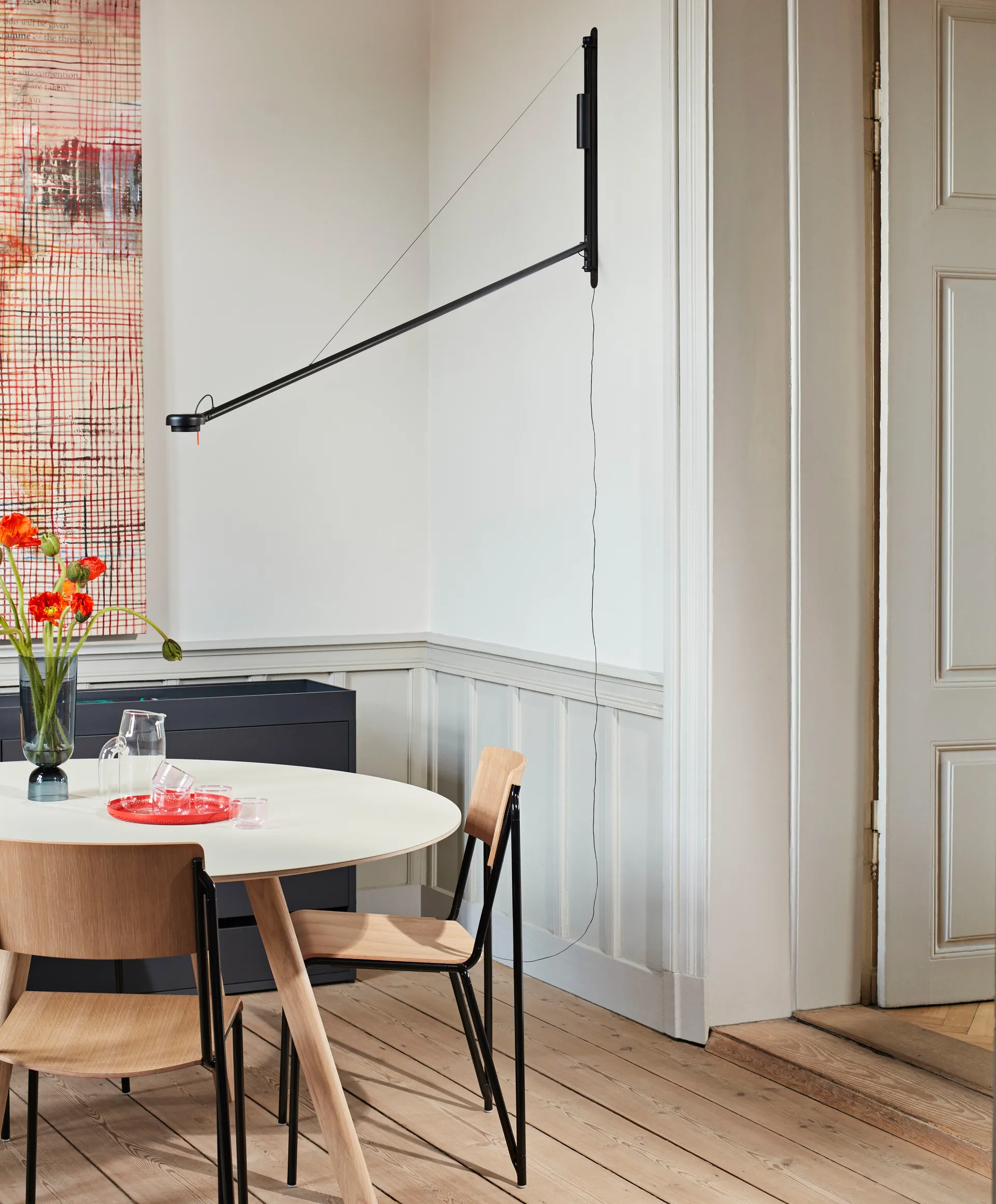 Fifty-Fifty væglampe, Soft black HAY