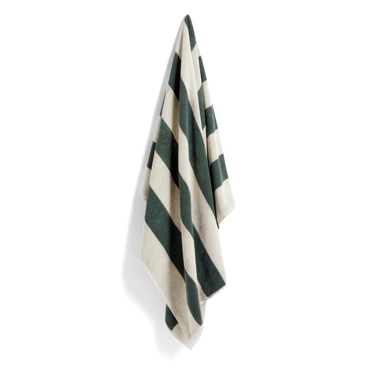 Frotté Stripe badehåndklæde 100x150 cm - Dark green - HAY